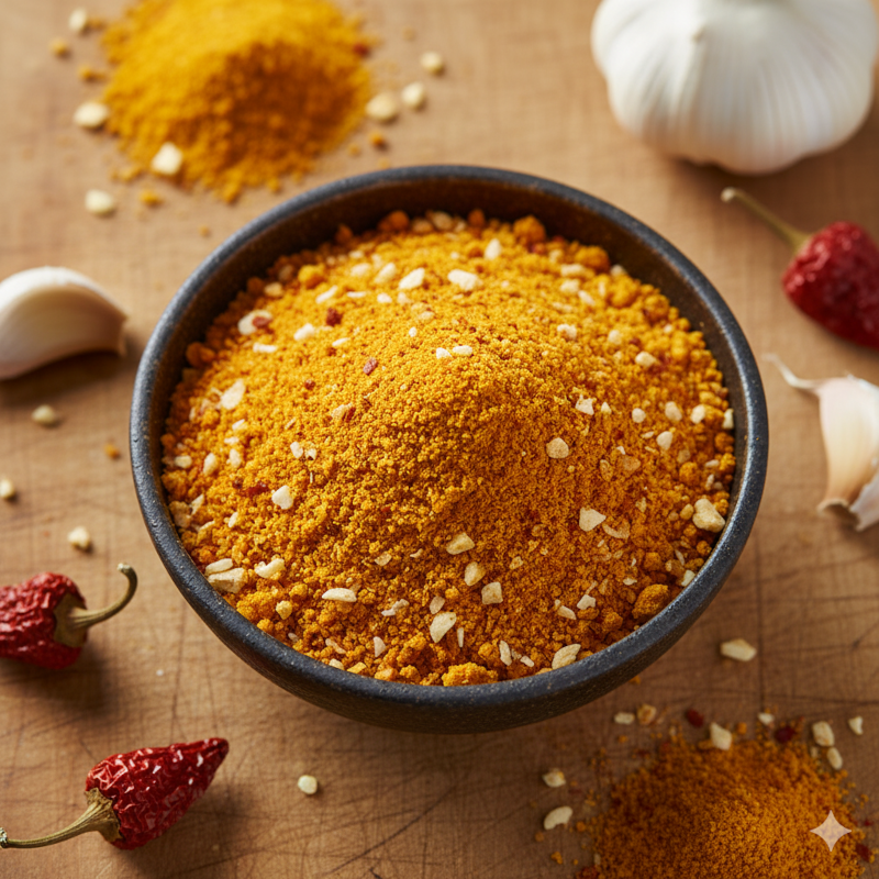 Sal con Cúrcuma, Paprika y Ajo